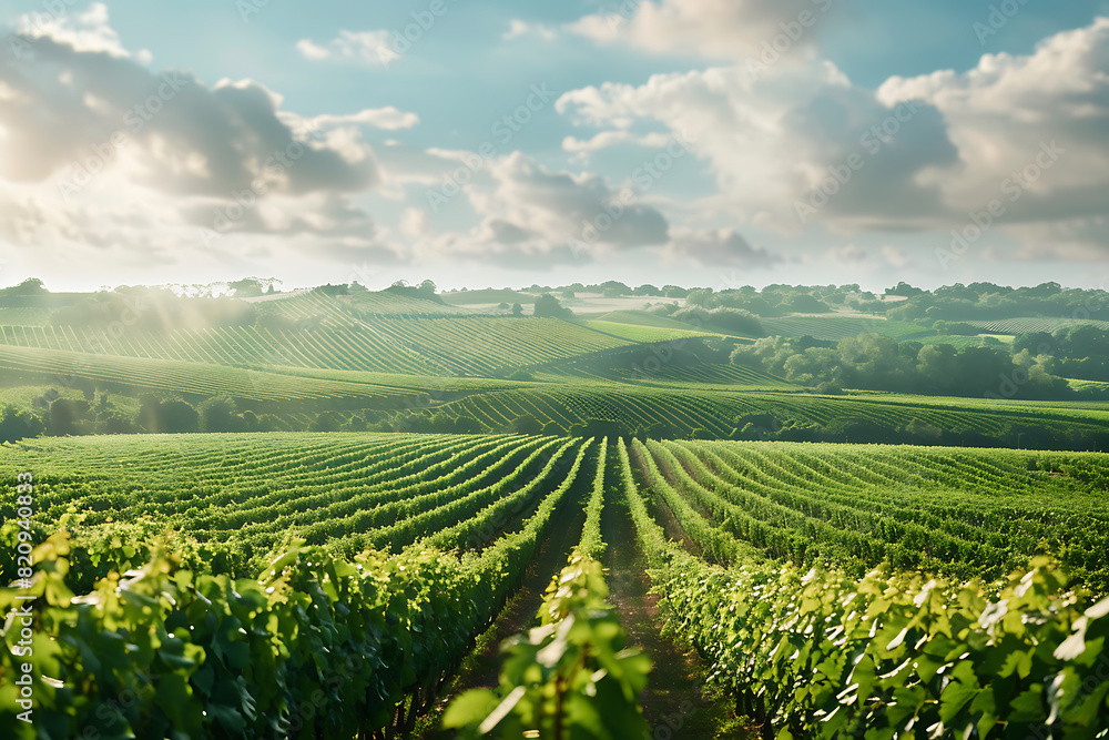 Expansive vineyards filled with ripe grapes, showcasing the beauty and abundance of large plantations. Expansive vineyards filled with ripe grapes, showcasing the beauty and abundance of large plantations.