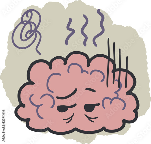 Brain Overload Stressed Mind Illustration