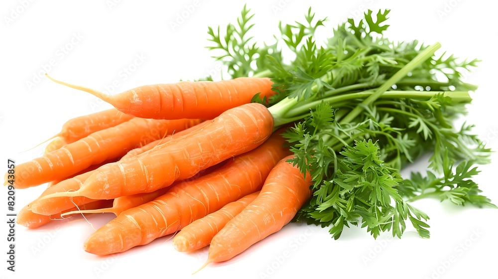 Fresh organic carrots with green leaves. Food photography. Perfect for health and wellness themes. Ideal for recipe blogs, cooking sites, and nutrition websites. AI Fresh organic carrots with green leaves. Food photography. Perfect for health and wellness themes. Ideal for recipe blogs, cooking sites, and nutrition websites. AI