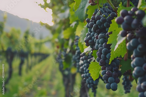 Wallpaper Mural Expansive vineyards filled with ripe grapes, showcasing the beauty and abundance of large plantations. Torontodigital.ca