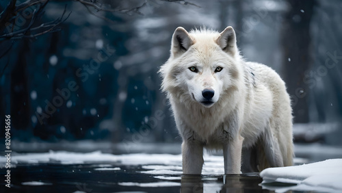 wolf in snow