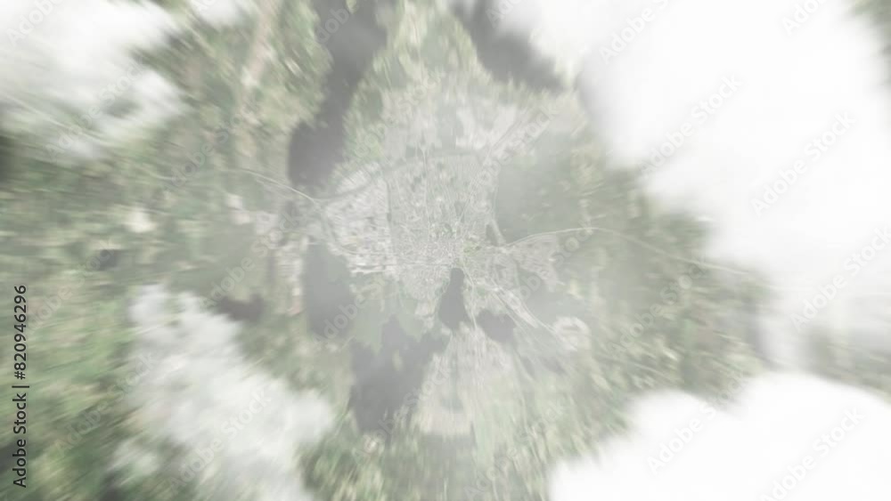Earth zoom in from space to Vaxjo, Sweden. Followed by zoom out through clouds and atmosphere into space. Satellite view. Travel intro. Images from NASA Earth zoom in from space to Vaxjo, Sweden. Followed by zoom out through clouds and atmosphere into space. Satellite view. Travel intro. Images from NASA