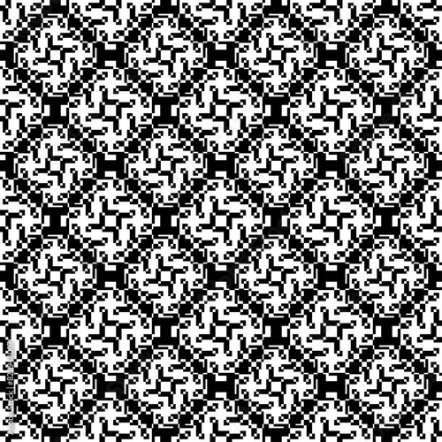 black and white seamless pattern, great black ornament 