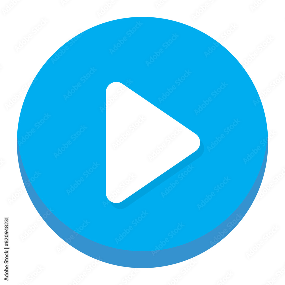 Play sign blue button. Blue play button Vector illustration isolated on a white background. Media, web and play symbol logo design, Digital Video Logo Design Template. Play sign blue button. Blue play button Vector illustration isolated on a white background. Media, web and play symbol logo design, Digital Video Logo Design Template.