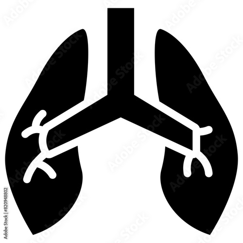lungs solid icon