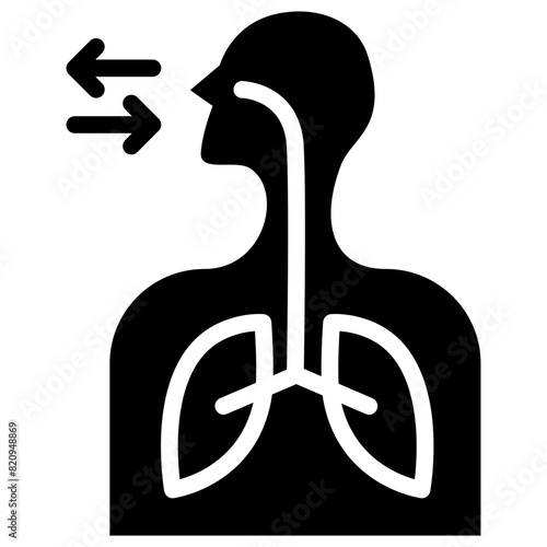 respiratory solid icon