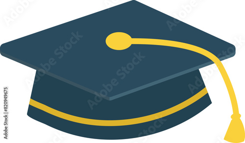 Graduation cap hat mortarboard, school bachelor master degree concept.