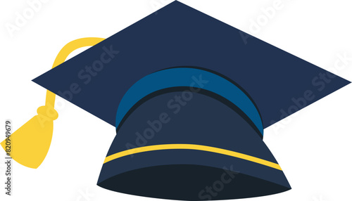 Graduation cap hat mortarboard, school bachelor master degree concept.