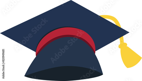 Graduation cap hat mortarboard, school bachelor master degree concept.