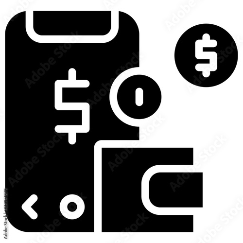mobile wallet solid icon