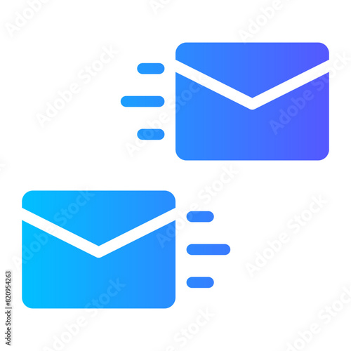mailing gradient icon