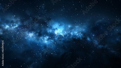 Enchanting Dark Starry Night Sky with Milky Way Galaxy Background