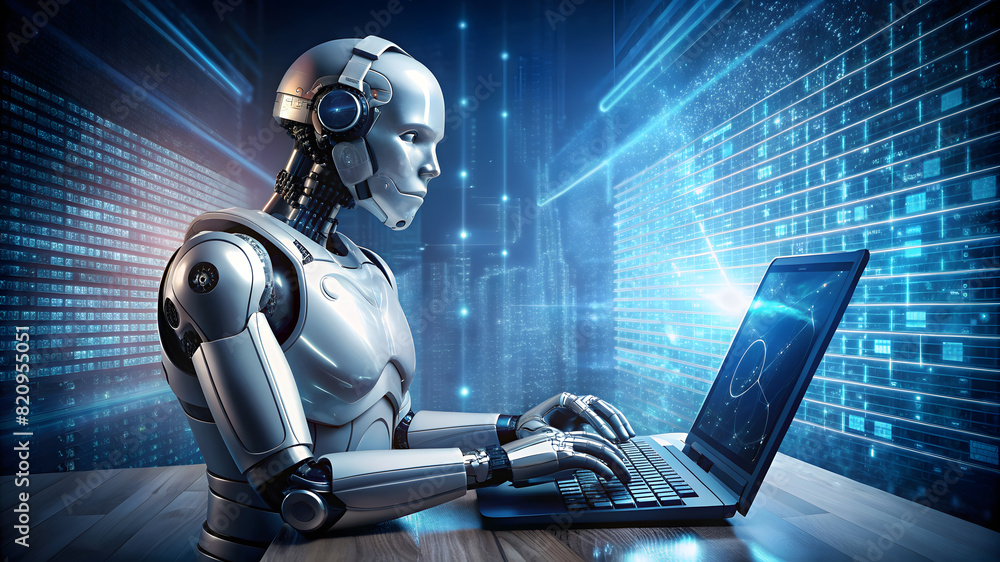 Future Tech: Cyborg AI Programming the Future. Perfect for: Tech Conventions, Futuristic Exhibitions, Robotics Events, Innovation Summits, Computer Science Conferences, Sci-Fi Conventions. Future Tech: Cyborg AI Programming the Future. Perfect for: Tech Conventions, Futuristic Exhibitions, Robotics Events, Innovation Summits, Computer Science Conferences, Sci-Fi Conventions.