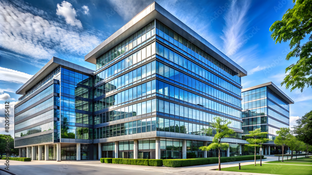 Modern Office Facility: Architectural Marvel. Perfect for: Business Conferences, Real Estate Promotions, Architecture Exhibitions, Corporate Events, Commercial Property Listings. Modern Office Facility: Architectural Marvel. Perfect for: Business Conferences, Real Estate Promotions, Architecture Exhibitions, Corporate Events, Commercial Property Listings.