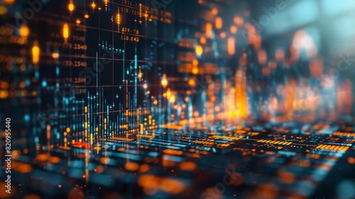 Wallpaper Mural investment portfolio diversification, risk management, close up, investment theme, realistic, blend mode, financial charts backdrop Torontodigital.ca