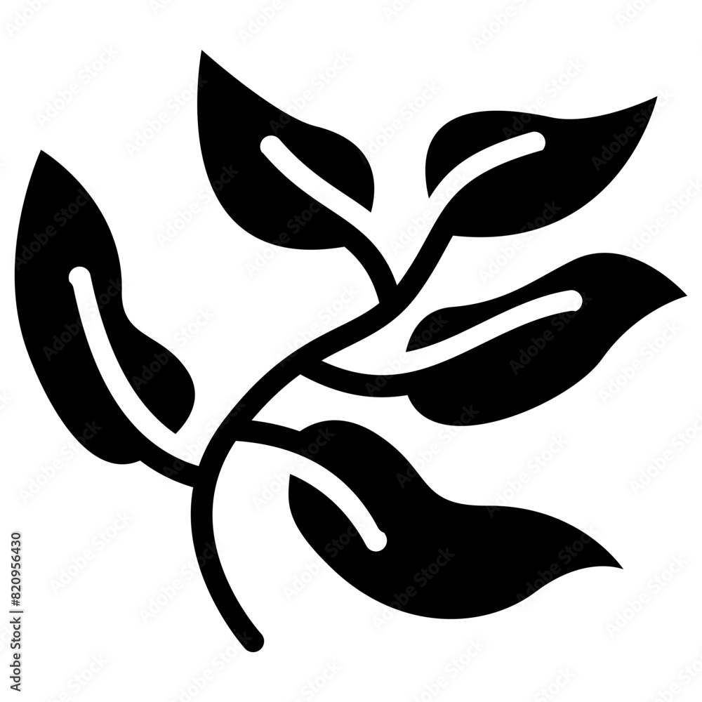 Obraz premium foliage solid icon