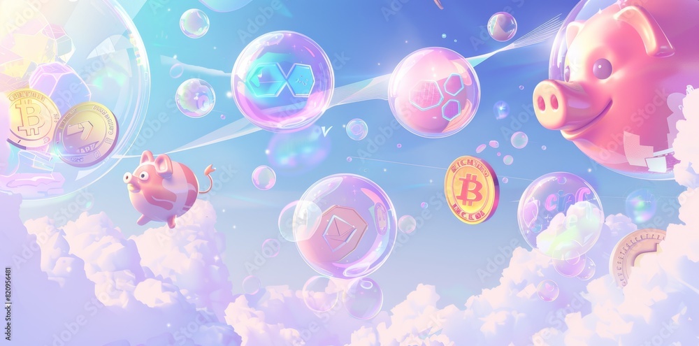 Bursting Bubbles with Multicolored Clouds in High Detail Bursting Bubbles with Multicolored Clouds in High Detail
