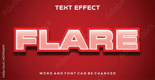 Flare editable text effect