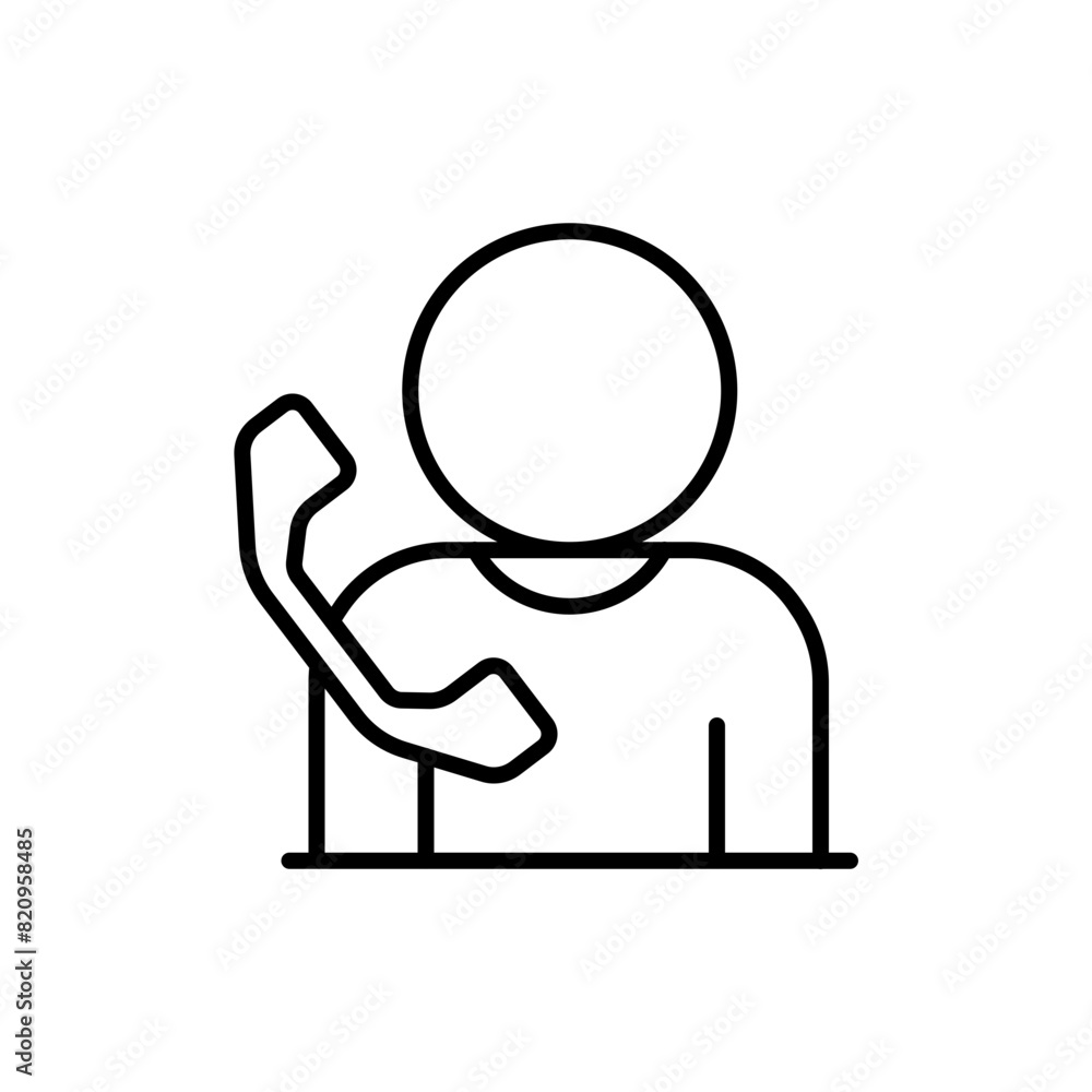 Call people outline icons, minimalist vector illustration ,simple transparent graphic element .Isolated on white background Call people outline icons, minimalist vector illustration ,simple transparent graphic element .Isolated on white background