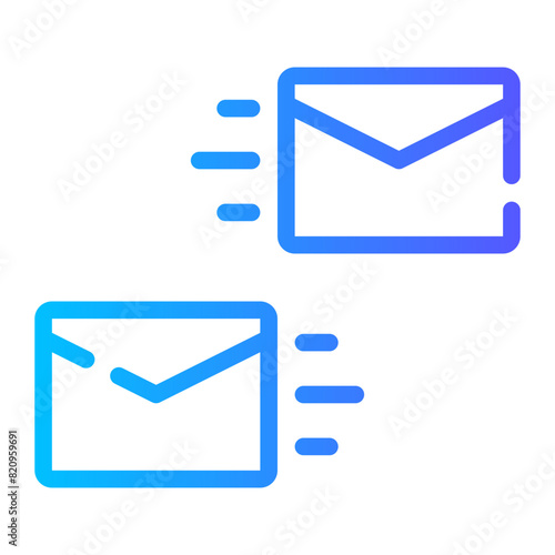 mailing gradient icon