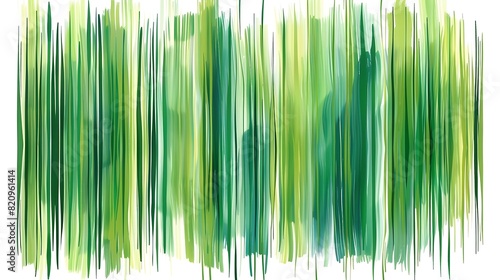 green abstract vertical lines on white background.