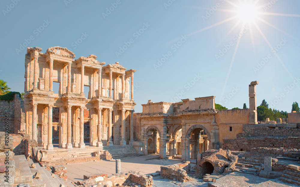 Naklejka premium Celsus Library in Ephesus - Aydin,Turkey 