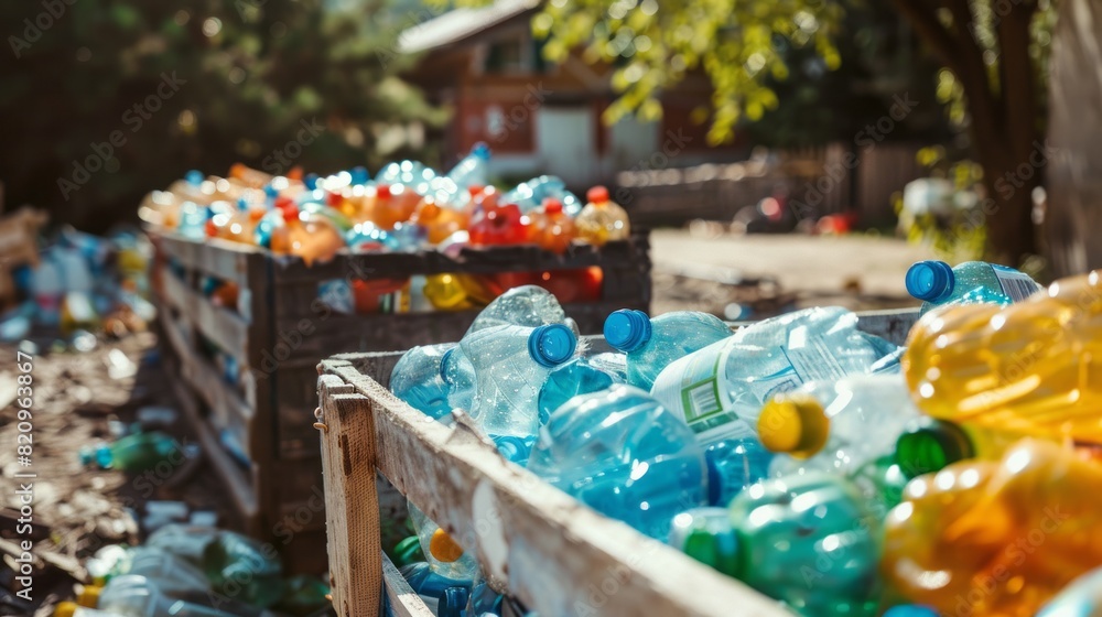 Photo plastic bottles trash on the background top view. The problem of ecology, waste recycling, waste disposal, reusable use, recyclables use, consumer culture. Photo plastic bottles trash on the background top view. The problem of ecology, waste recycling, waste disposal, reusable use, recyclables use, consumer culture.