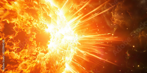 Cosmic Supernova Unleashes a Celestial Illumination Fiery Sun