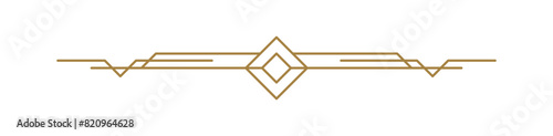 Luxury Vector art deco line divider. Text border horizontal line shape icon for holiday decorative business element, greeting card, invitation. design illustration