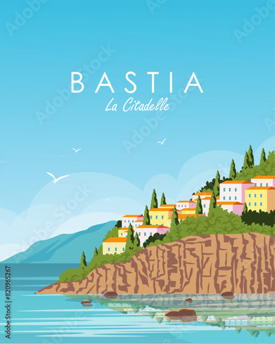 Bastia la Citadelle travel poster