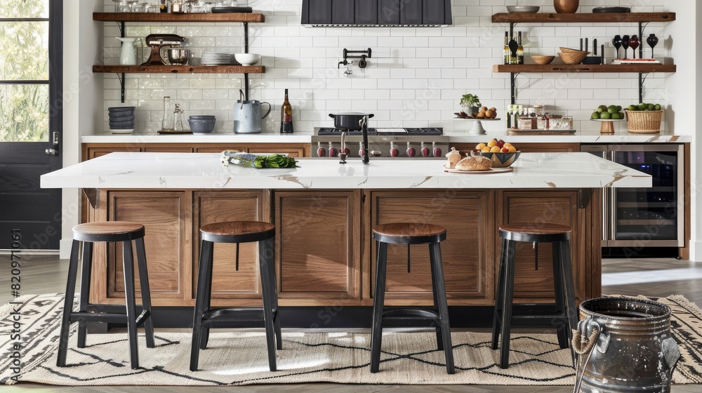 a transitional English kitchen, meticulously crafted