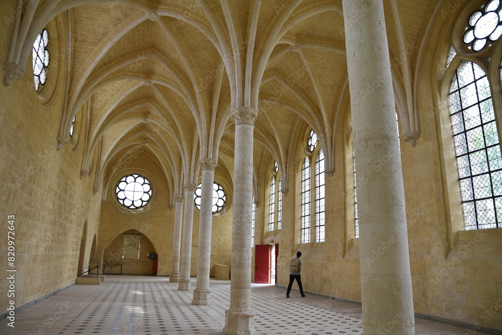 Voûtes à croisées d'ogives de l'abbaye Saint-Jean-des-Vignes à Soissons. France