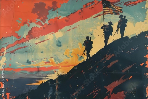 vintage world war i propaganda poster patriotic military illustration