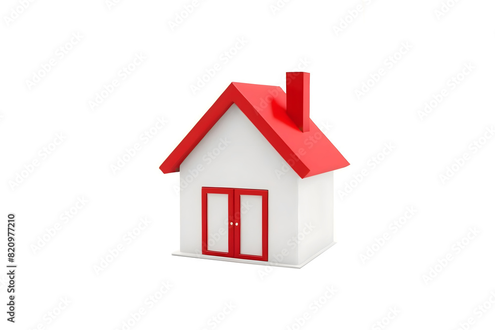 3d house icon on isolated on a white background 3d house icon on isolated on a white background