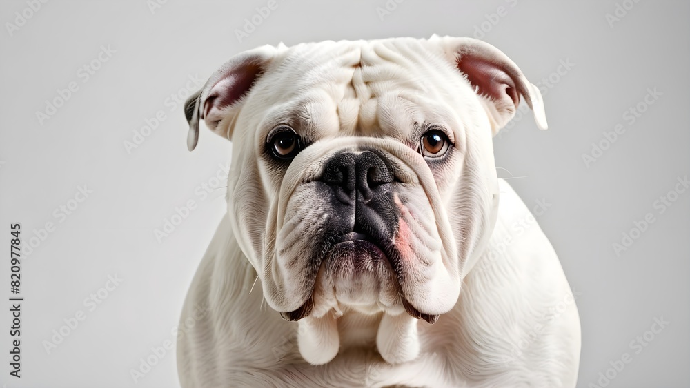 Fototapeta premium English bulldog portrait isolated on a white background