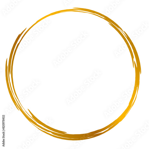 Aesthetic gold circle frame