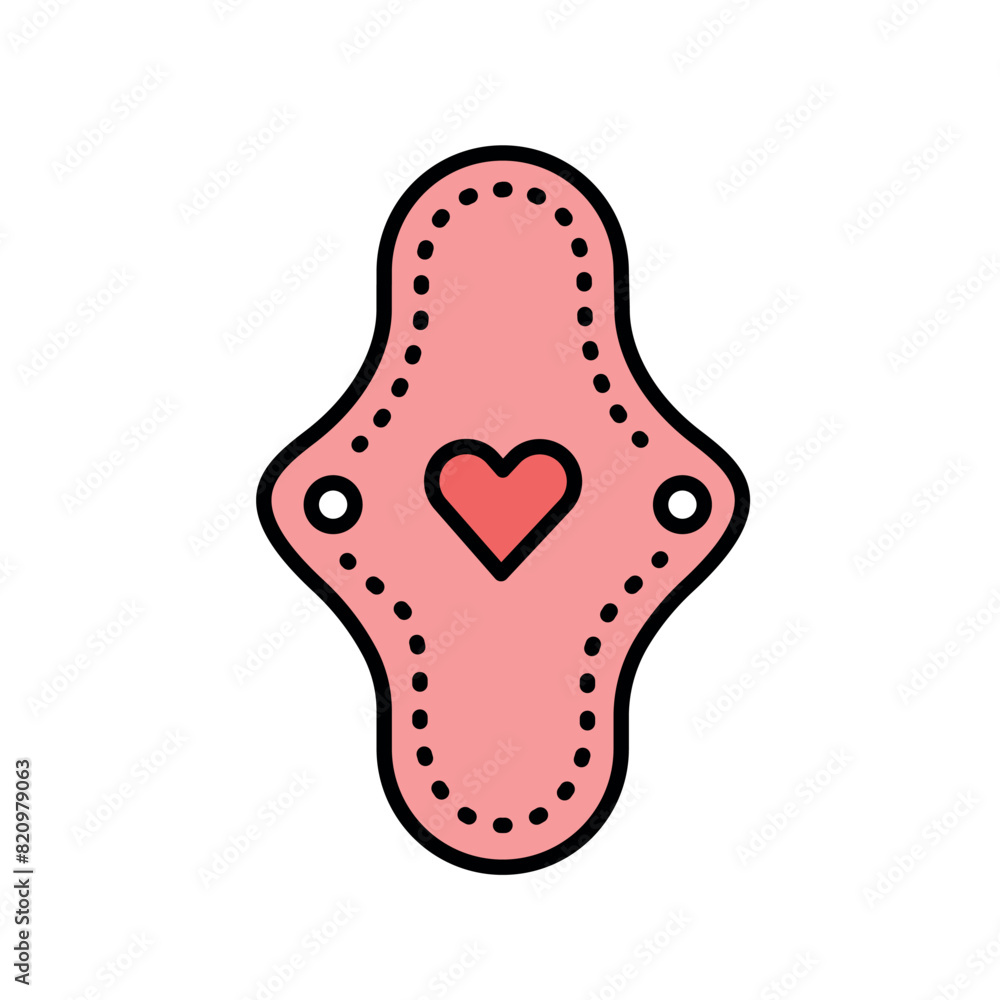 Menstrual eco pad line black icon. Sign for web page, mobile app, button, logo. Vector isolated button. Menstrual eco pad line black icon. Sign for web page, mobile app, button, logo. Vector isolated button.