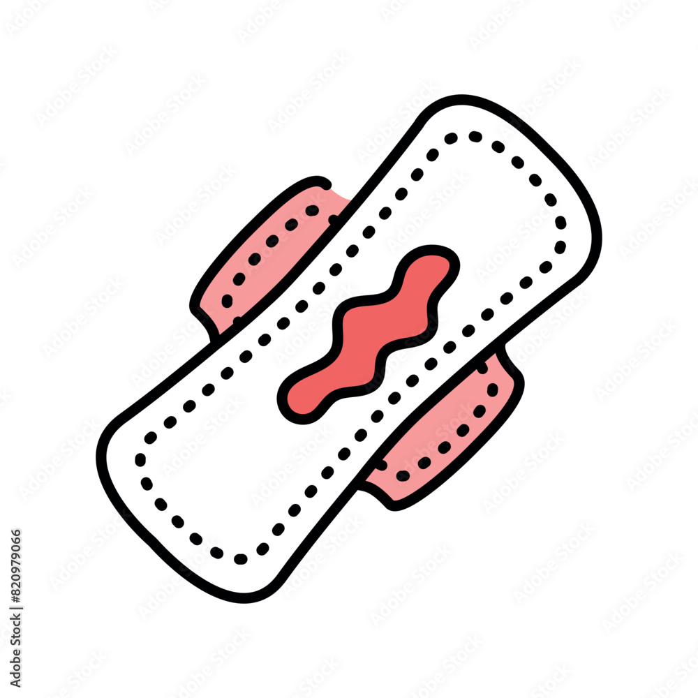 Menstrual pad line black icon. Sign for web page, mobile app, button, logo. Vector isolated button. Menstrual pad line black icon. Sign for web page, mobile app, button, logo. Vector isolated button.