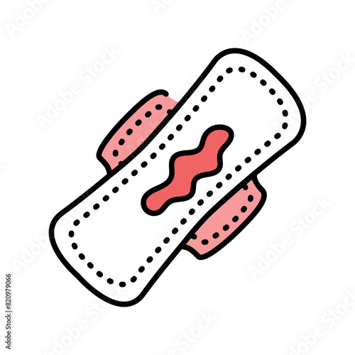 Menstrual pad line black icon. Sign for web page, mobile app, button, logo. Vector isolated button.