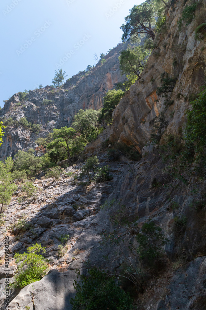 Slopes on the river near the Sapadere canyon