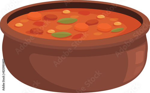 Illustrated comforting bowl of vegetable stew, perfect for foodrelated designs
