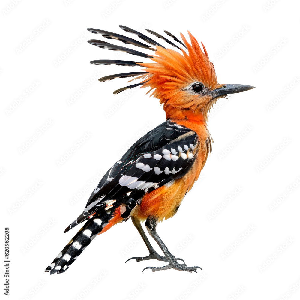 Fototapeta premium Hoopoe bird. Isolated on transparent background.