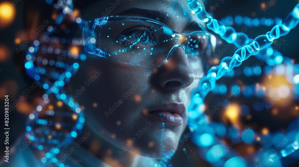 A medical researcher using CRISPR technology to edit DNA, A medical researcher using CRISPR technology to edit DNA,