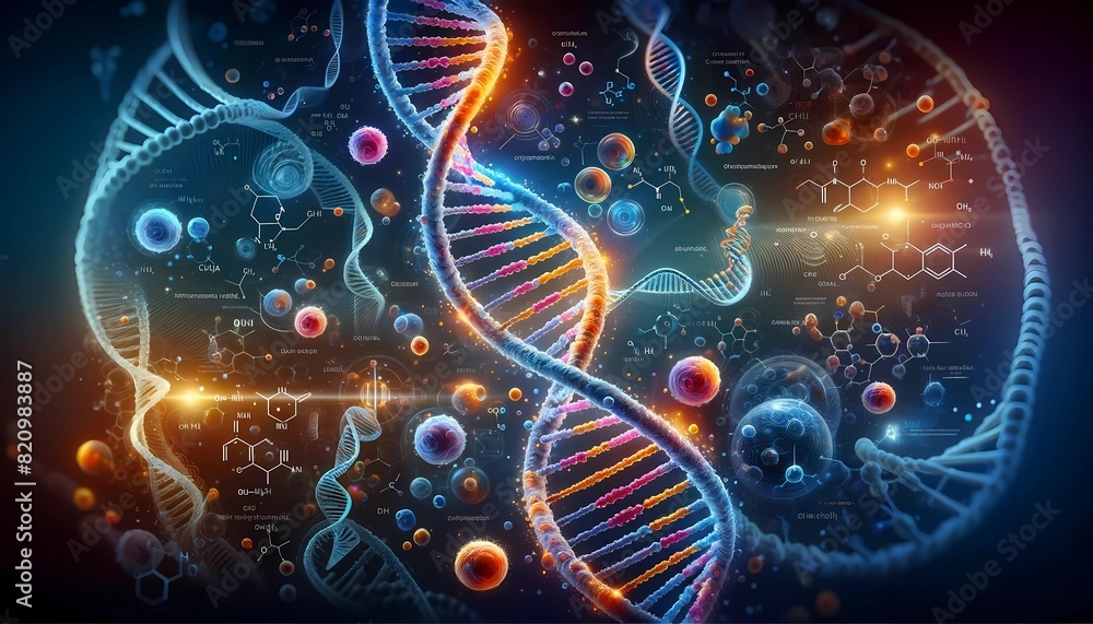 Fototapeta premium DNA gene background