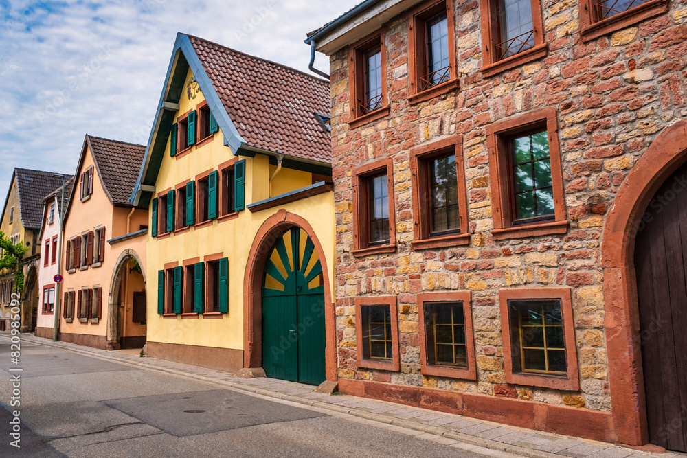 Street in Edenkoben lined with magnificent old houses