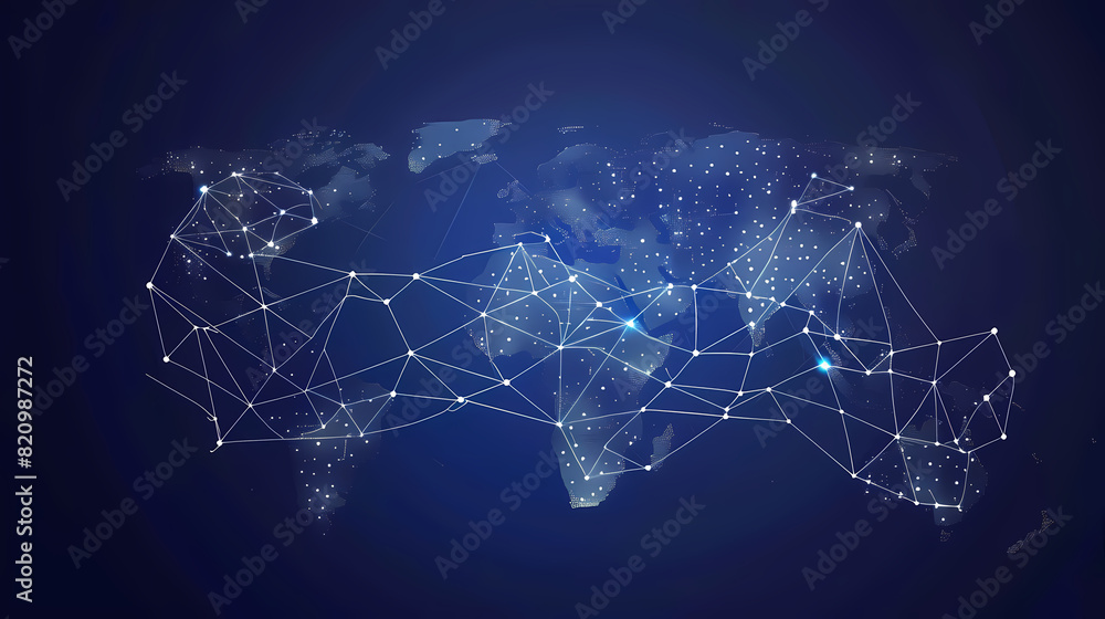 Obraz premium Dotted world map,color world map,Vector design illustration