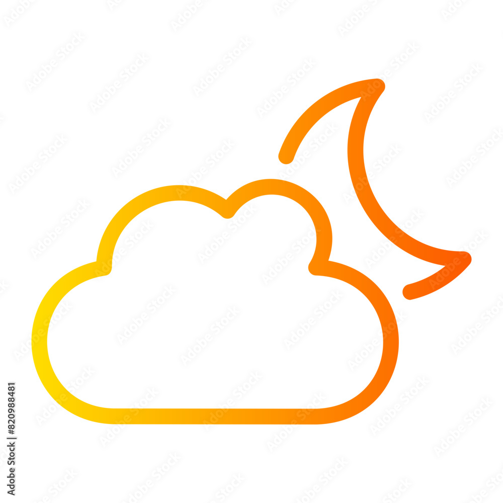moon gradient icon moon gradient icon