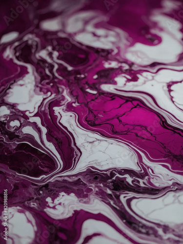 Abstract marble ink design in deep magenta. Magenta marble pattern texture background.
