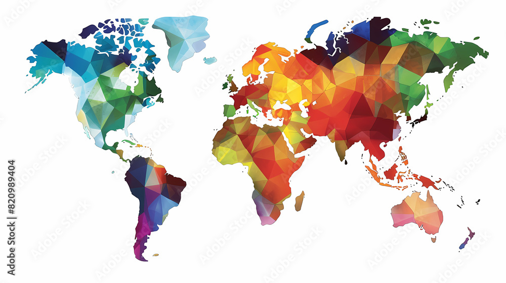 Obraz premium Dotted world map,color world map,Vector design illustration