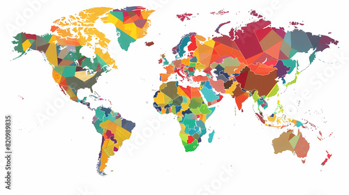 Dotted world map color world map Vector design illustration